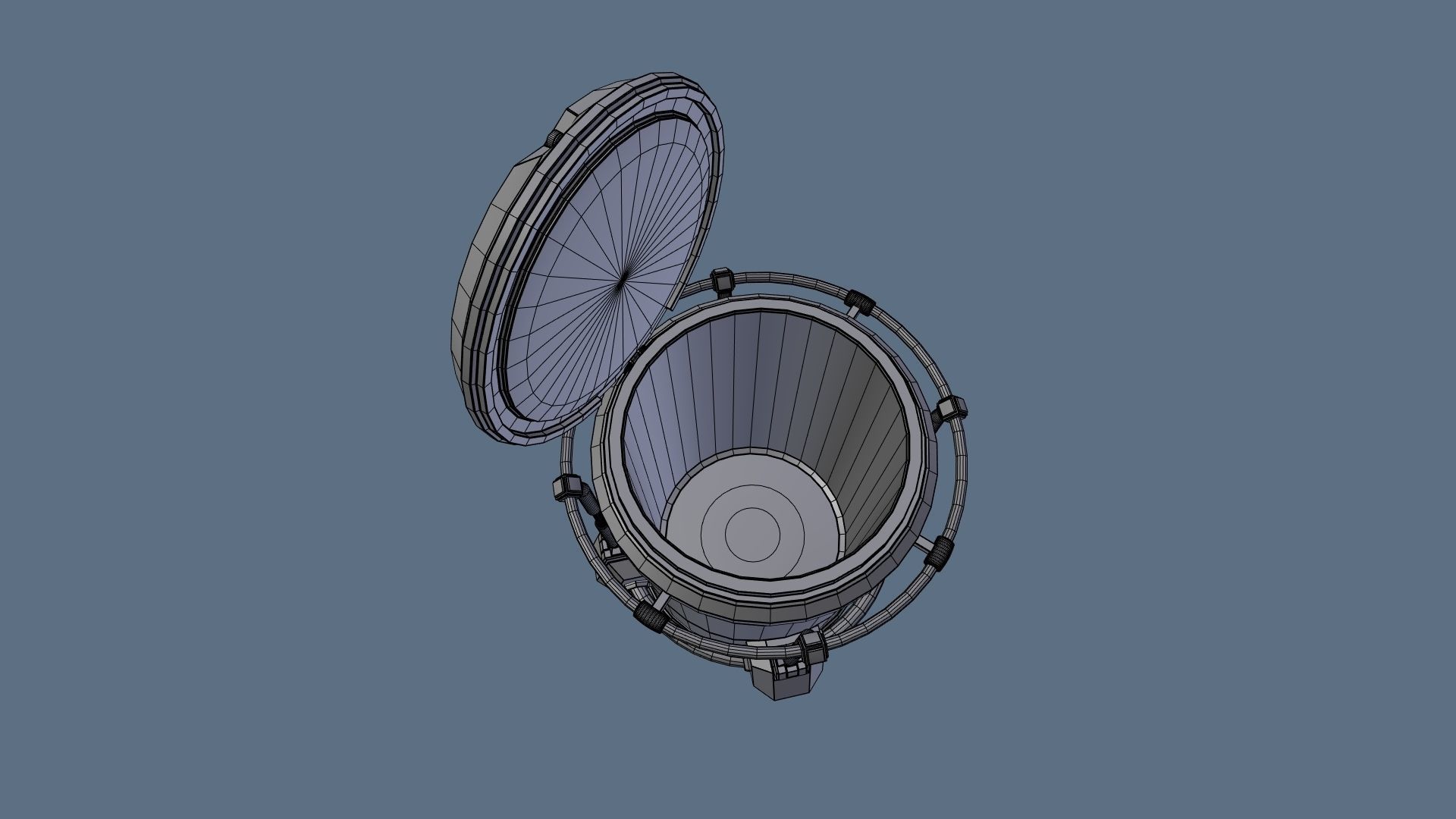 Sci fi barrel Free 3D model_9