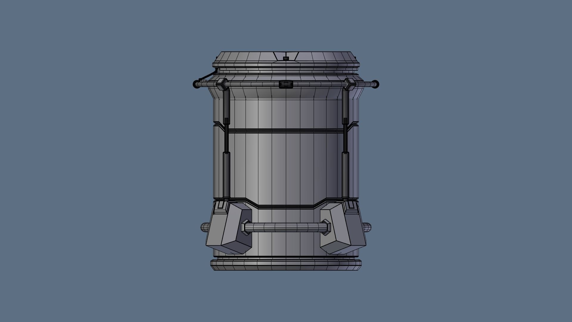 Sci fi barrel Free 3D model_5
