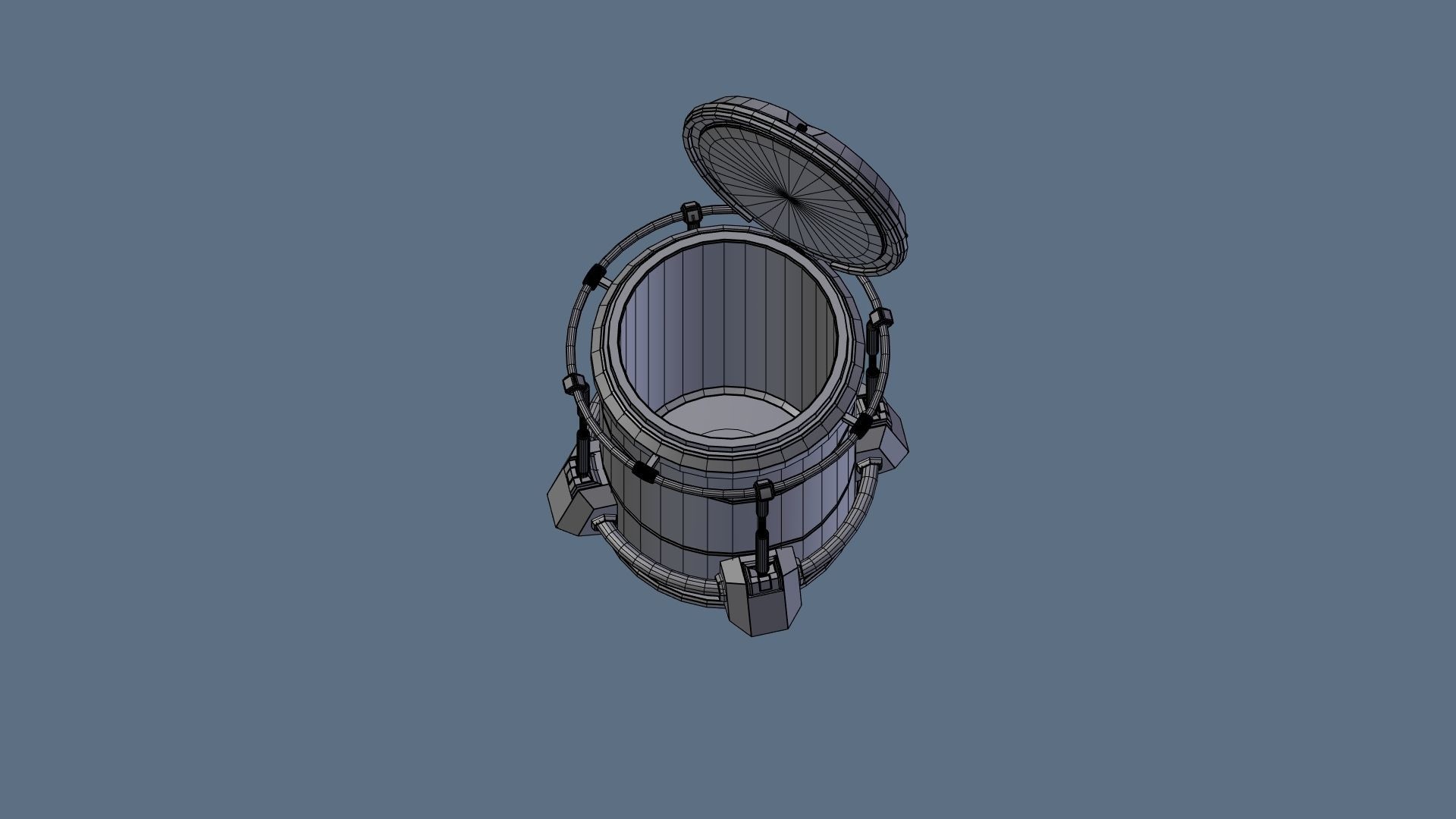 Sci fi barrel Free 3D model_8