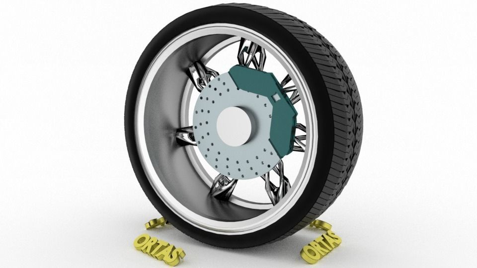 ORTAS CAR WHEEL RIM 73-74 GAME READY WHEEL 3D Model Collection_8