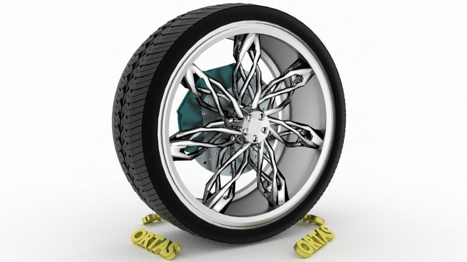 ORTAS CAR WHEEL RIM 73-74 GAME READY WHEEL 3D Model Collection_4