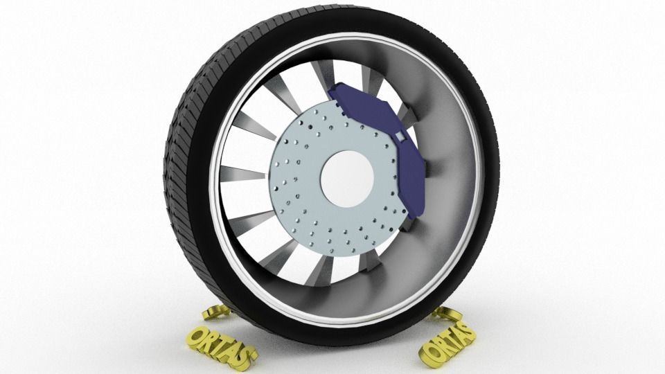 ORTAS CAR WHEEL RIM 73-74 GAME READY WHEEL 3D Model Collection_16