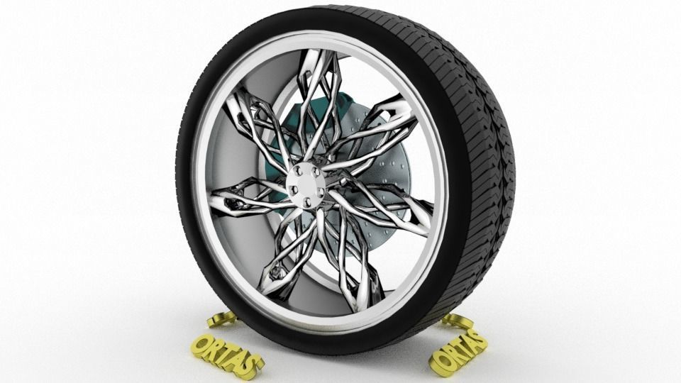 ORTAS CAR WHEEL RIM 73-74 GAME READY WHEEL 3D Model Collection_12