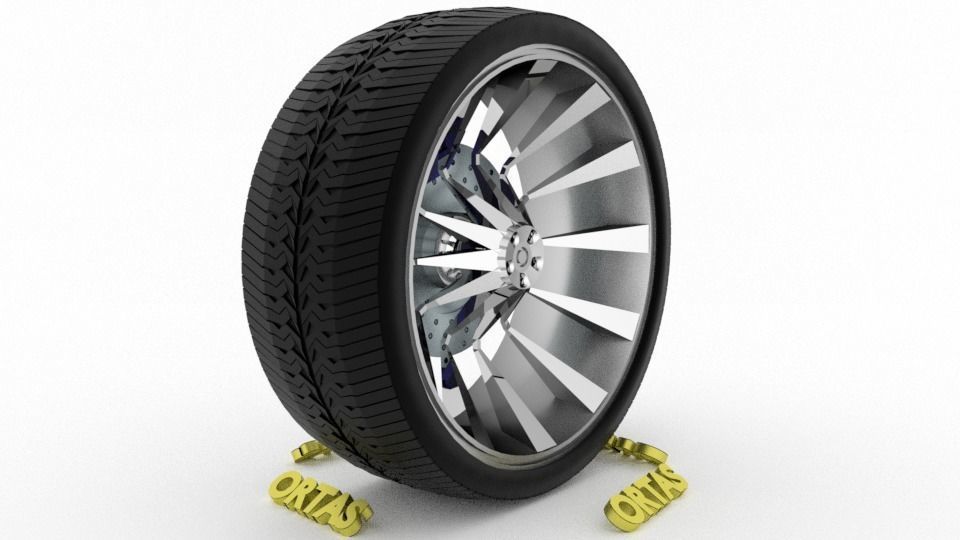 ORTAS CAR WHEEL RIM 73-74 GAME READY WHEEL 3D Model Collection_19