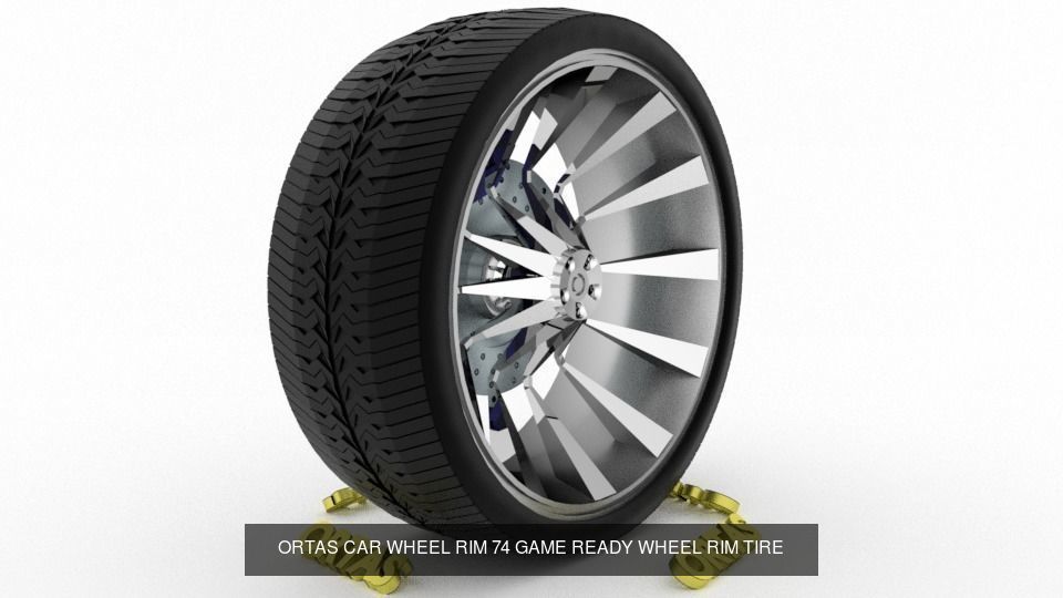 ORTAS CAR WHEEL RIM 73-74 GAME READY WHEEL 3D Model Collection_1
