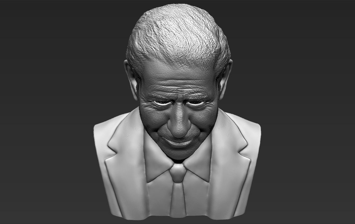 Prince Charles bust 3D printing ready stl obj formats 3D print model_21