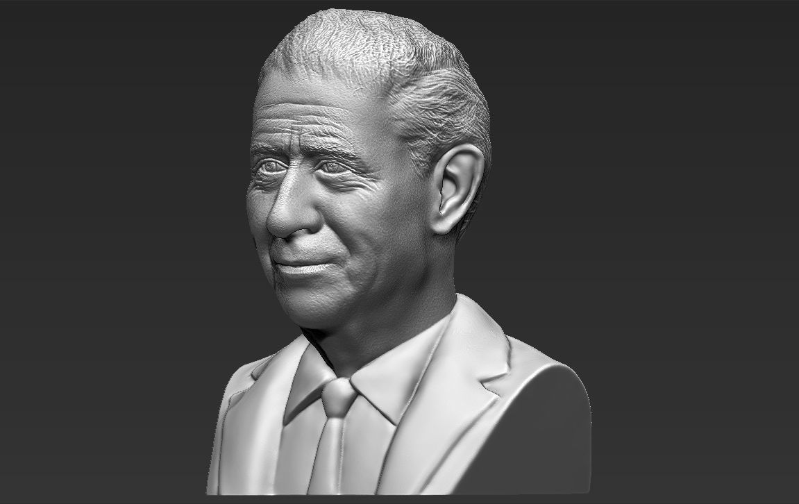 Prince Charles bust 3D printing ready stl obj formats 3D print model_2