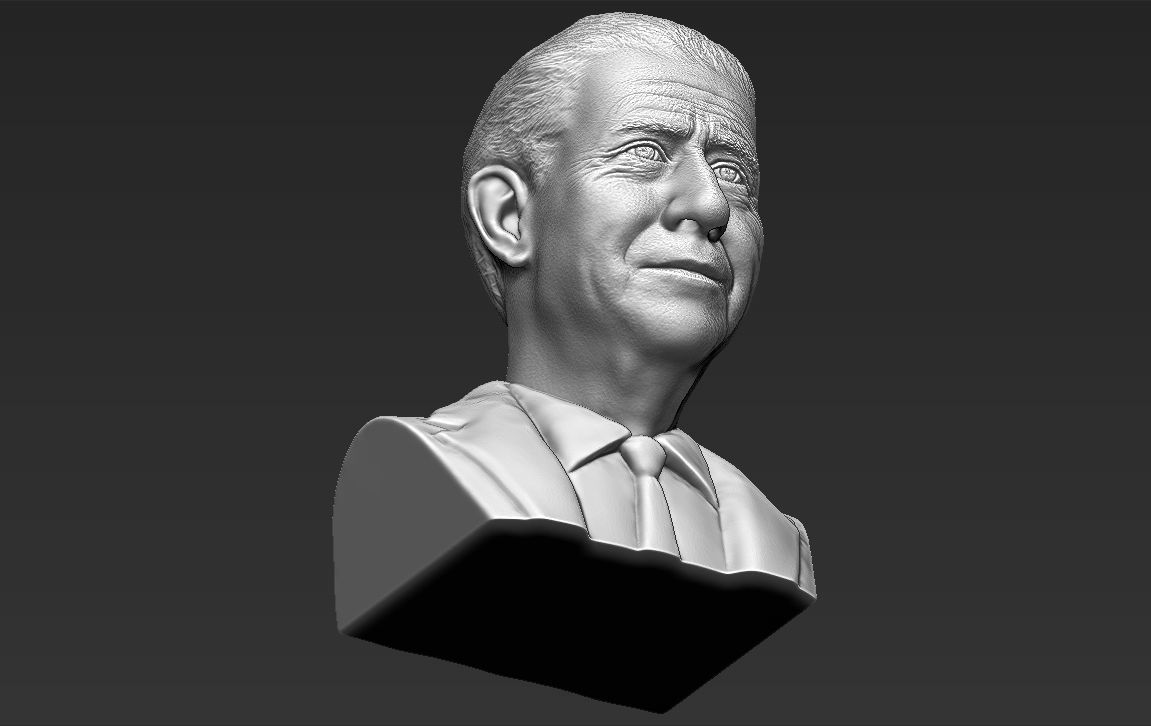 Prince Charles bust 3D printing ready stl obj formats 3D print model_23
