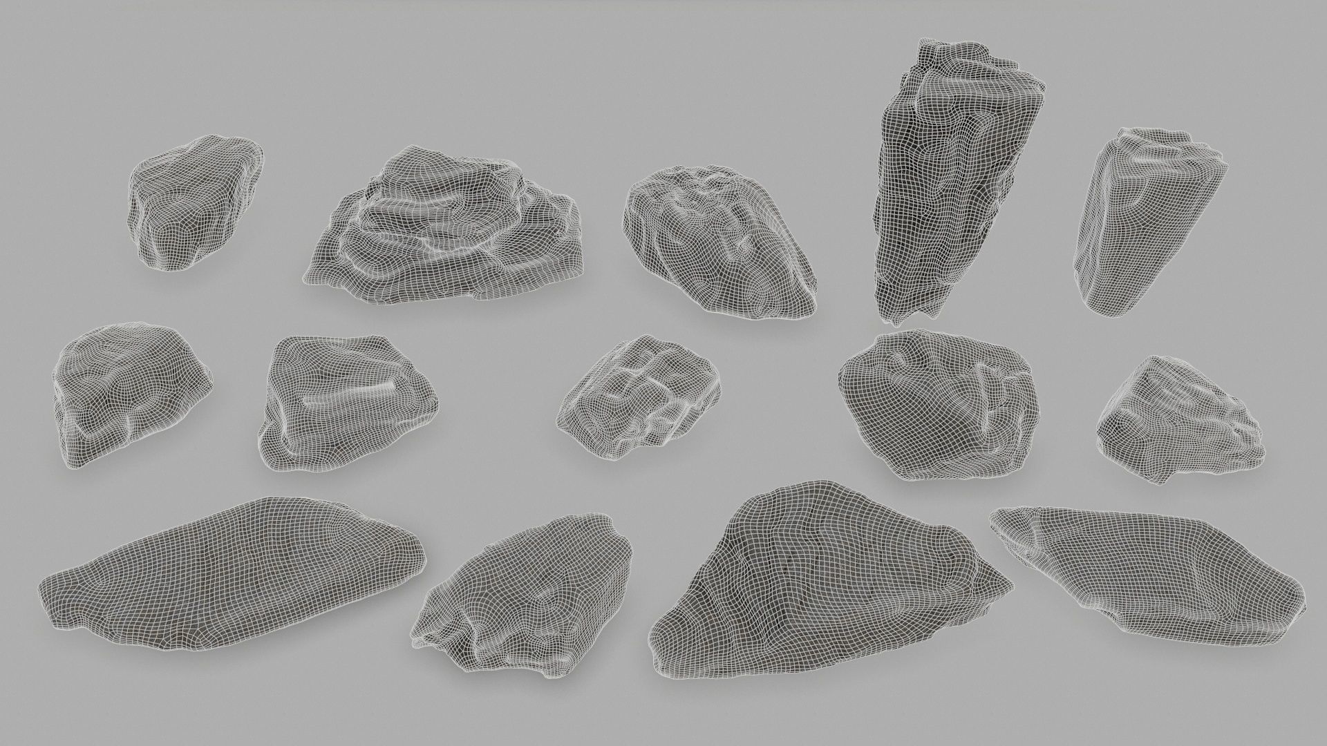 rocks rock Low-poly 3D model_30