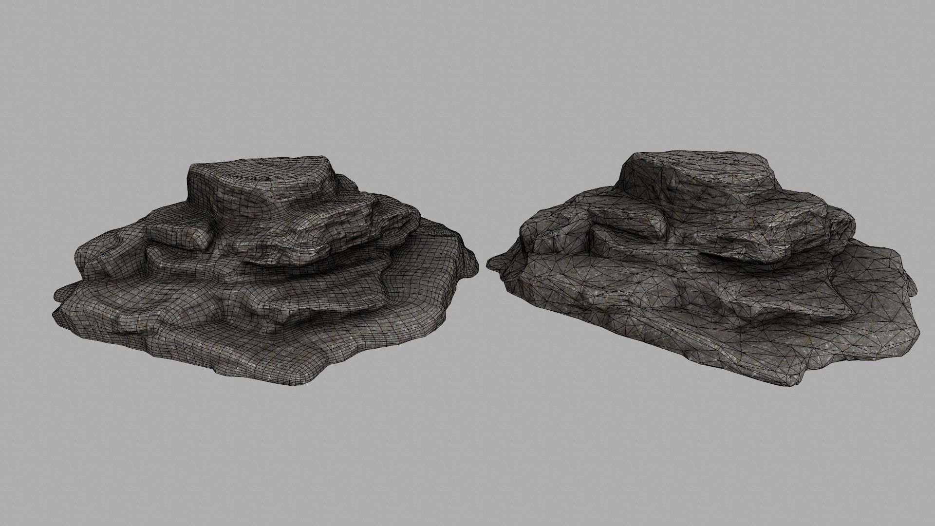rocks rock Low-poly 3D model_16