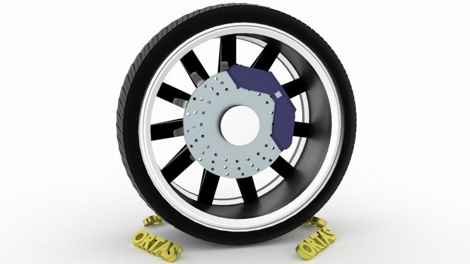 ORTAS CAR WHEEL RIM 85-86 GAME READY WHEEL 3D Model Collection_7