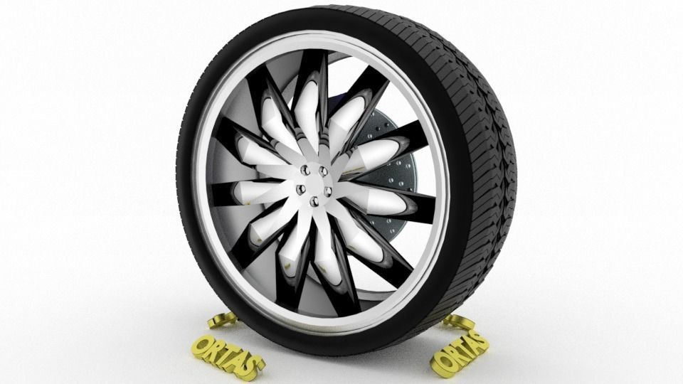 ORTAS CAR WHEEL RIM 85-86 GAME READY WHEEL 3D Model Collection_8