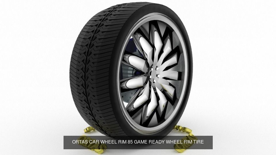 ORTAS CAR WHEEL RIM 85-86 GAME READY WHEEL 3D Model Collection_2
