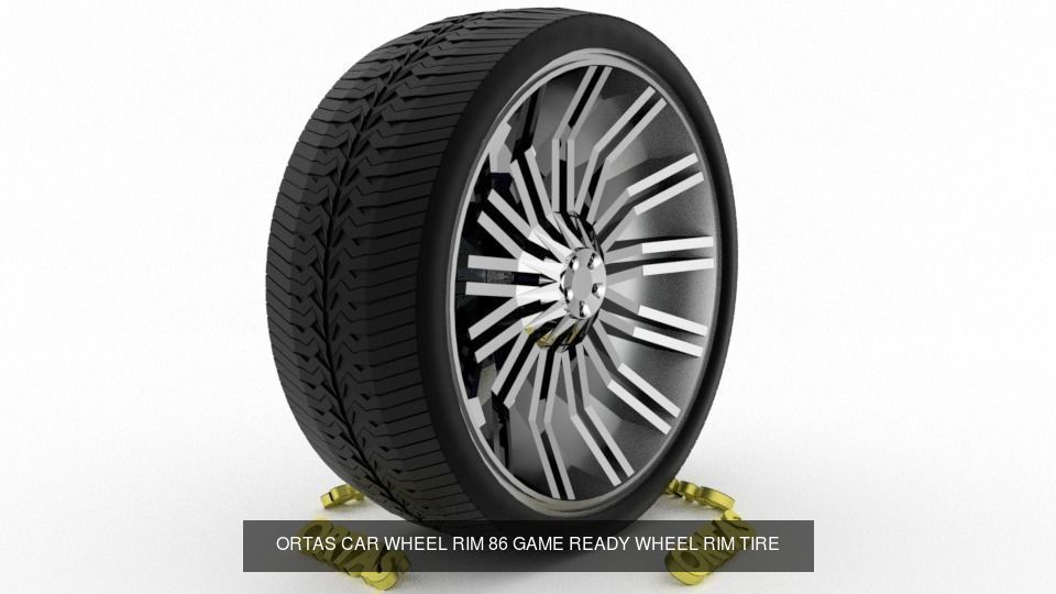 ORTAS CAR WHEEL RIM 85-86 GAME READY WHEEL 3D Model Collection_1