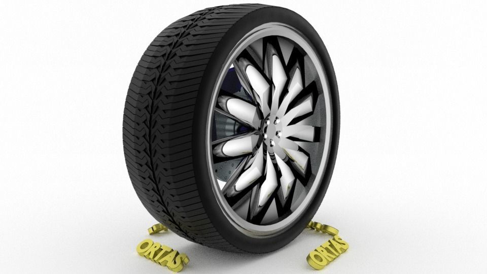 ORTAS CAR WHEEL RIM 85-86 GAME READY WHEEL 3D Model Collection_3