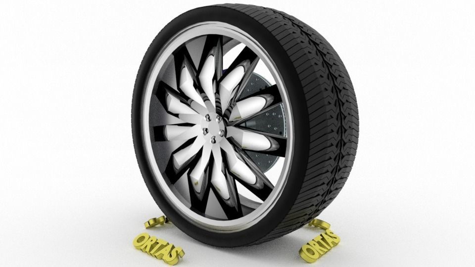 ORTAS CAR WHEEL RIM 85-86 GAME READY WHEEL 3D Model Collection_11