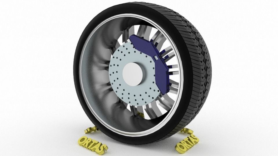 ORTAS CAR WHEEL RIM 85-86 GAME READY WHEEL 3D Model Collection_17