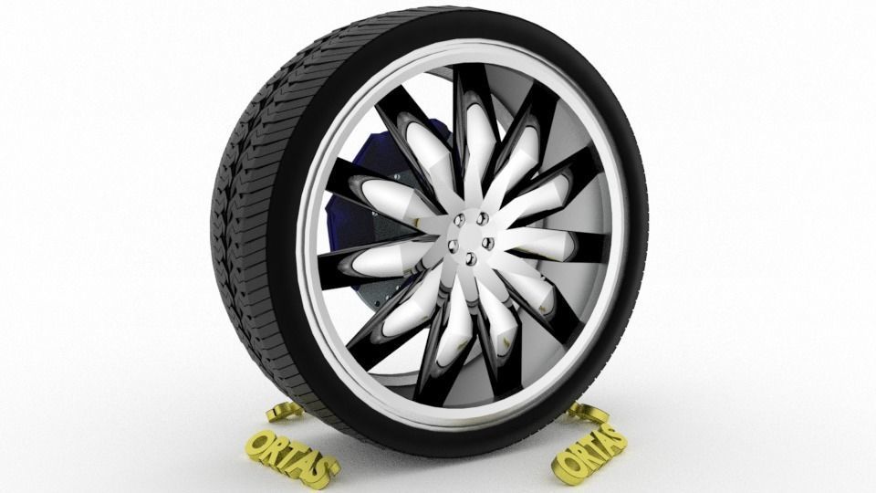 ORTAS CAR WHEEL RIM 85-86 GAME READY WHEEL 3D Model Collection_5
