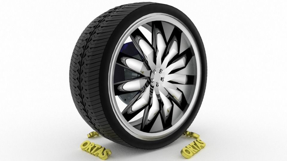 ORTAS CAR WHEEL RIM 85-86 GAME READY WHEEL 3D Model Collection_4