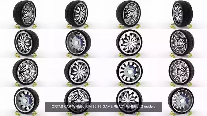 ORTAS CAR WHEEL RIM 85-86 GAME READY WHEEL 3D Model Collection ORTAS CAR WHEEL RIM 85-86 GAME READY WHEEL 3D Model Collection