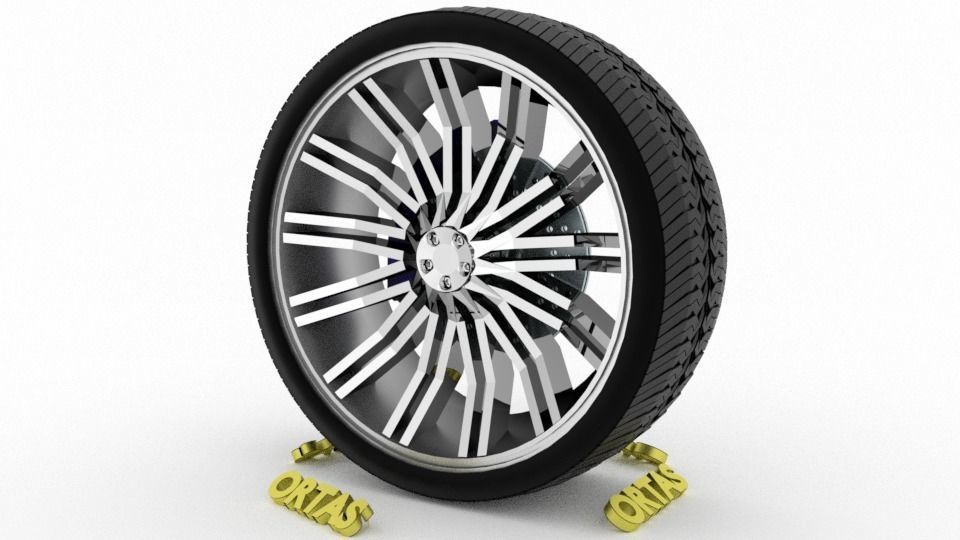 ORTAS CAR WHEEL RIM 85-86 GAME READY WHEEL 3D Model Collection_13