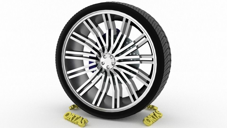 ORTAS CAR WHEEL RIM 85-86 GAME READY WHEEL 3D Model Collection_21