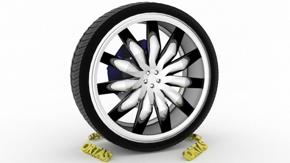 ORTAS CAR WHEEL RIM 85-86 GAME READY WHEEL 3D Model Collection_6