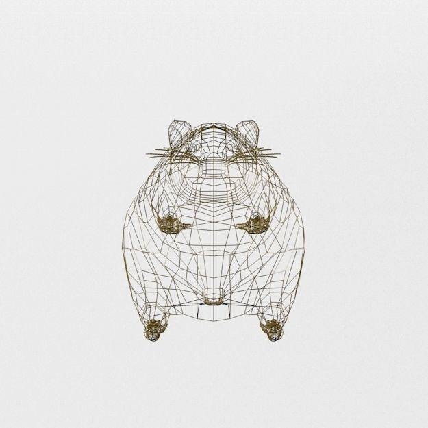 Syrian Hamster Low-poly 3D model_5