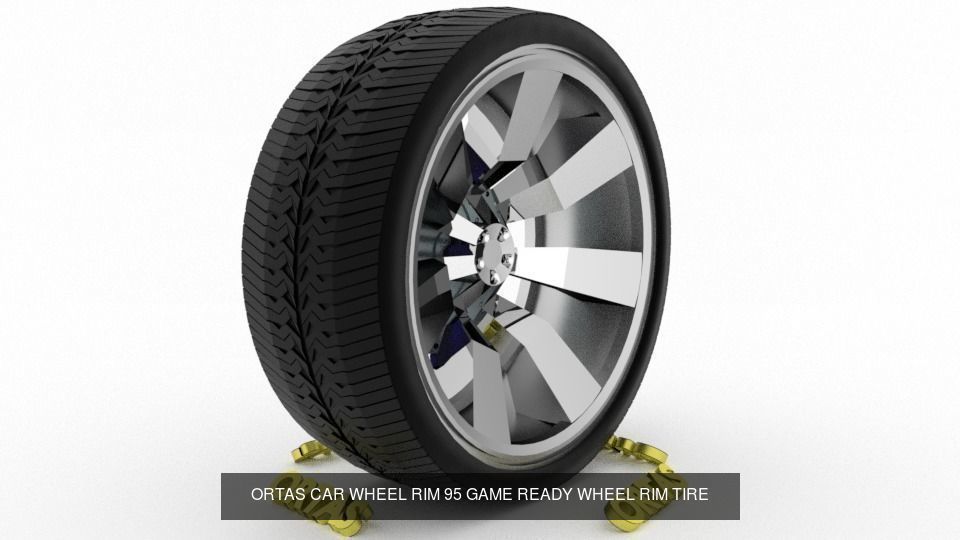 ORTAS CAR WHEEL RIM 95-96 GAME READY WHEEL 3D Model Collection_2