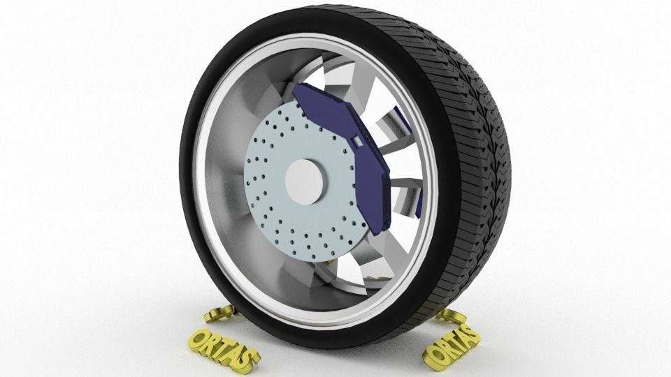 ORTAS CAR WHEEL RIM 95-96 GAME READY WHEEL 3D Model Collection_8