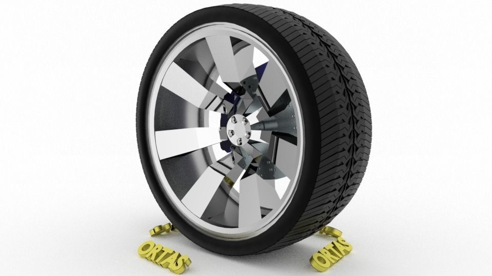 ORTAS CAR WHEEL RIM 95-96 GAME READY WHEEL 3D Model Collection_6
