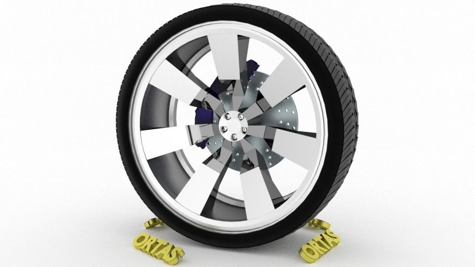 ORTAS CAR WHEEL RIM 95-96 GAME READY WHEEL 3D Model Collection_11
