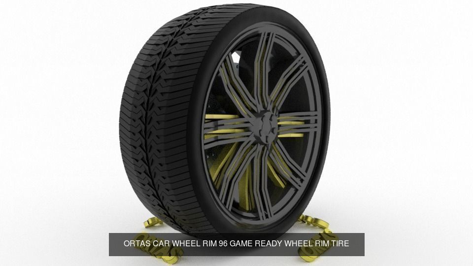 ORTAS CAR WHEEL RIM 95-96 GAME READY WHEEL 3D Model Collection_1