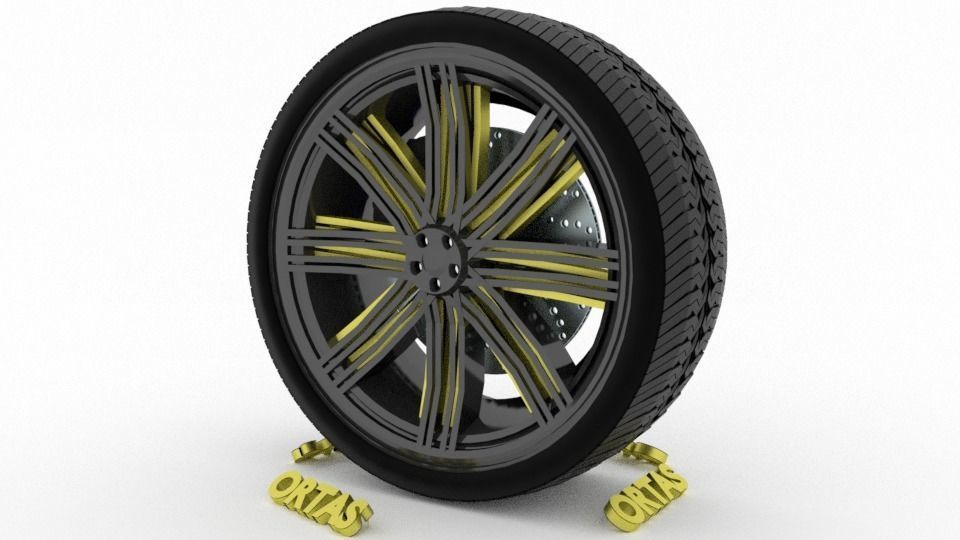 ORTAS CAR WHEEL RIM 95-96 GAME READY WHEEL 3D Model Collection_18