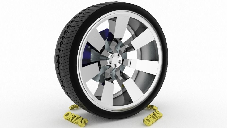 ORTAS CAR WHEEL RIM 95-96 GAME READY WHEEL 3D Model Collection_12
