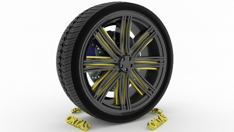 ORTAS CAR WHEEL RIM 95-96 GAME READY WHEEL 3D Model Collection_14