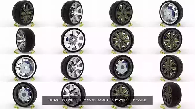 ORTAS CAR WHEEL RIM 95-96 GAME READY WHEEL 3D Model Collection ORTAS CAR WHEEL RIM 95-96 GAME READY WHEEL 3D Model Collection