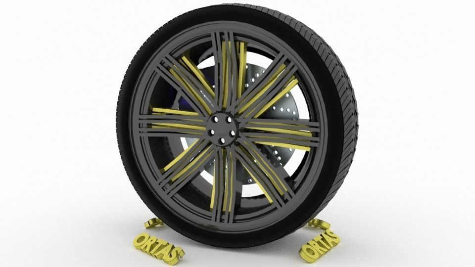 ORTAS CAR WHEEL RIM 95-96 GAME READY WHEEL 3D Model Collection_17