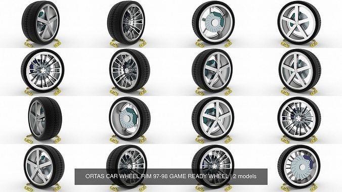 ORTAS CAR WHEEL RIM 97-98 GAME READY WHEEL 3D Model Collection