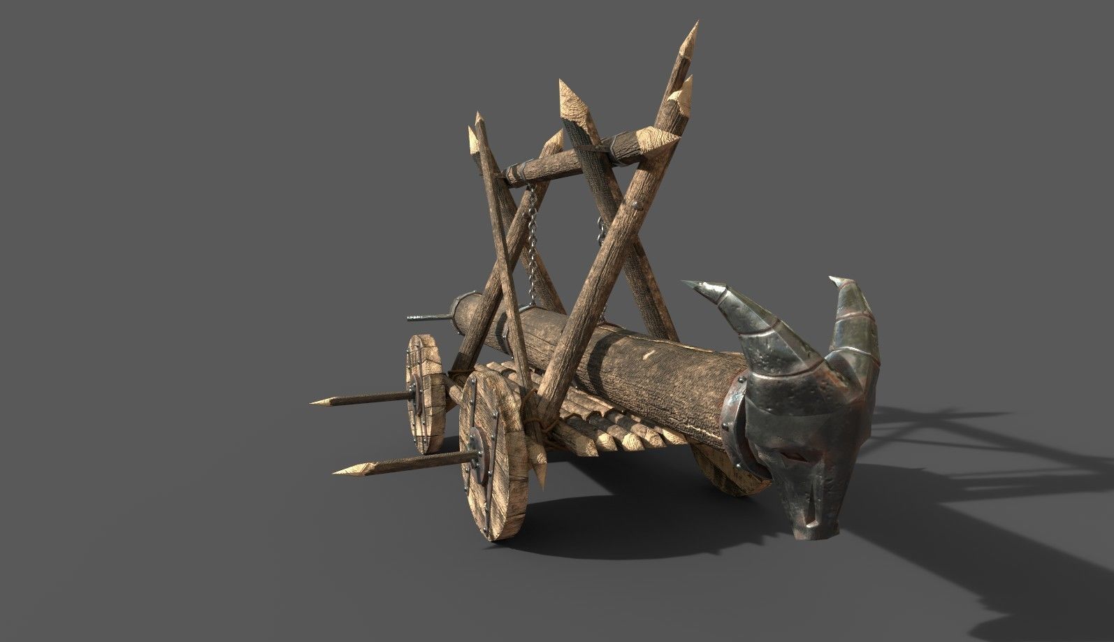 Battering Ram-poly 3D model Low-poly 3D model_6