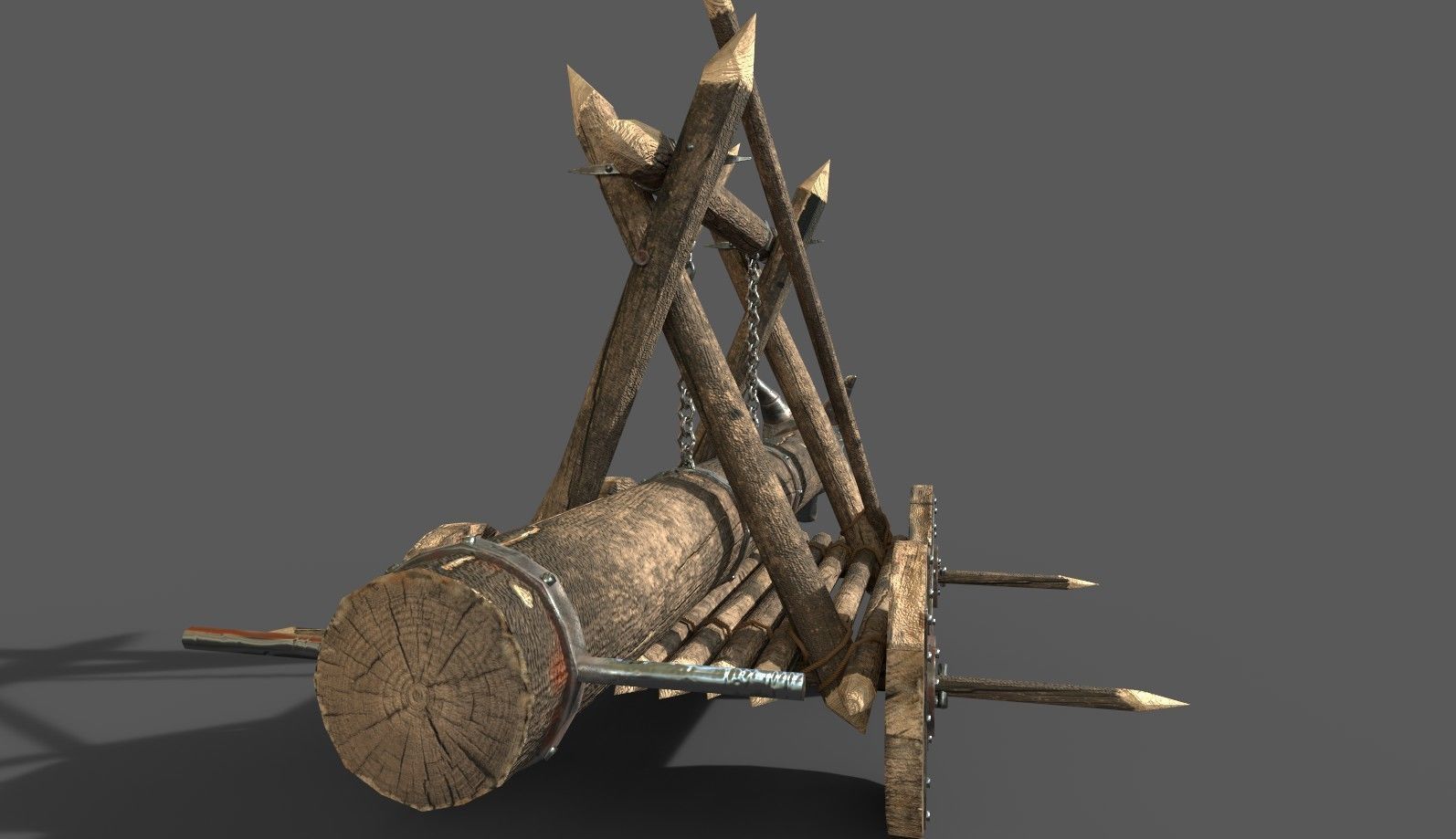 Battering Ram-poly 3D model Low-poly 3D model_5