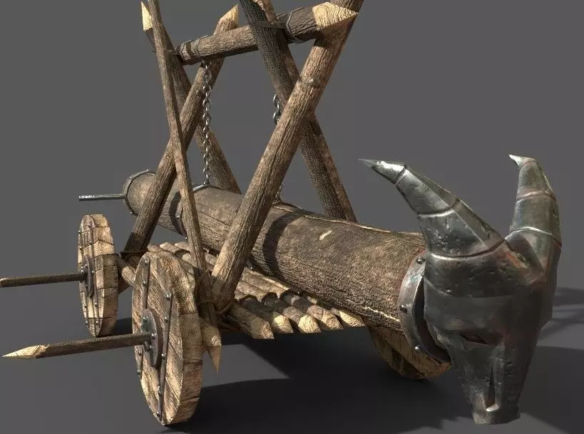 Battering Ram-poly 3D model Low-poly 3D model_0