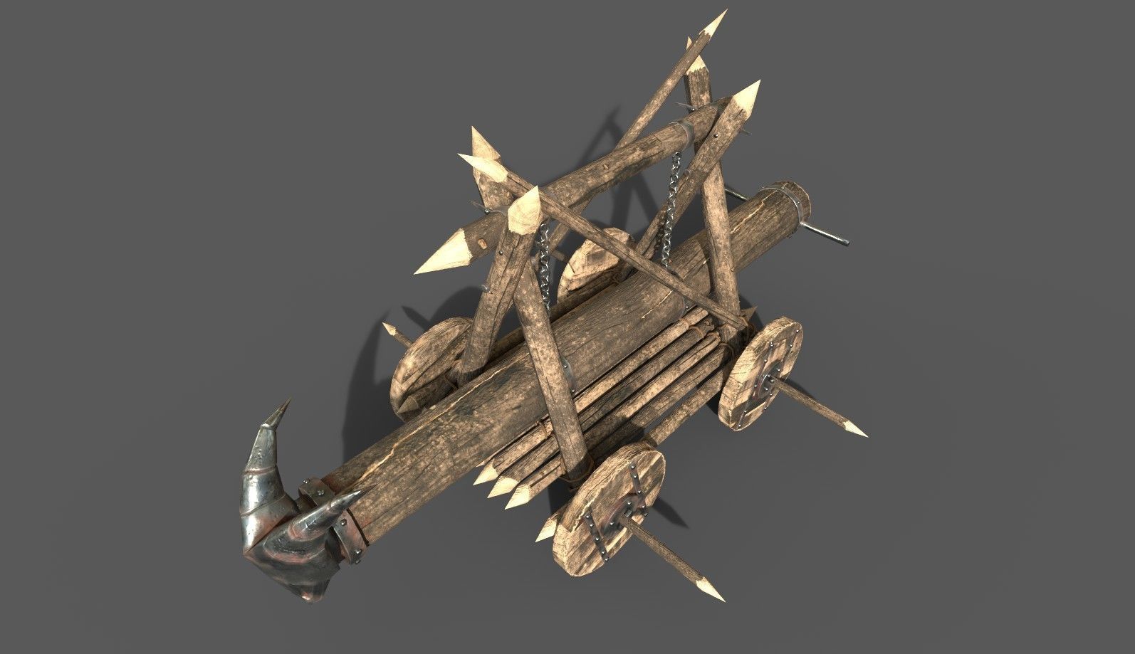 Battering Ram-poly 3D model Low-poly 3D model_3
