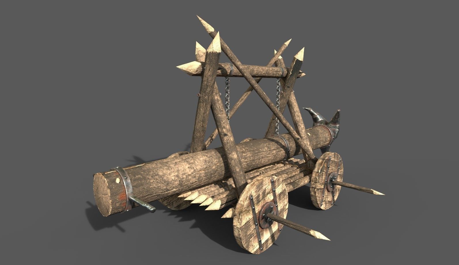 Battering Ram-poly 3D model Low-poly 3D model_4