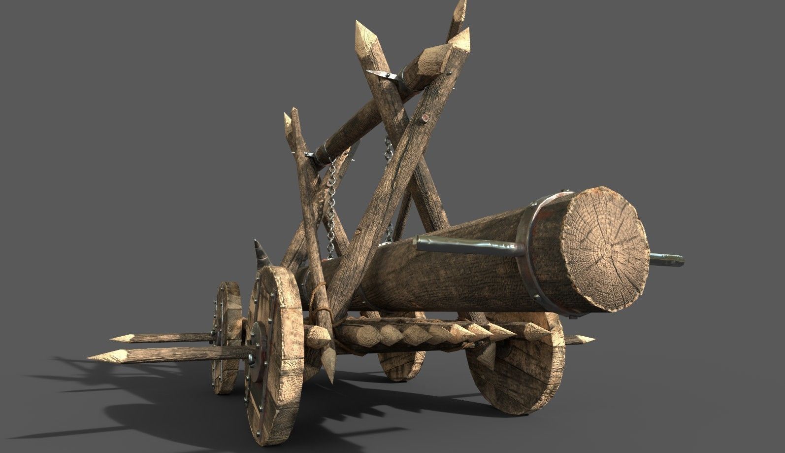 Battering Ram-poly 3D model Low-poly 3D model_1