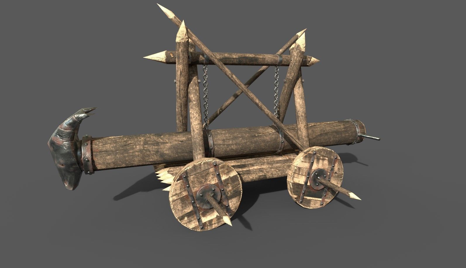 Battering Ram-poly 3D model Low-poly 3D model_2
