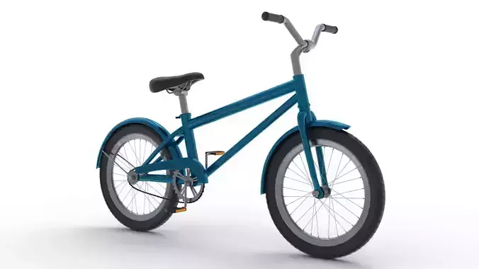 Bicycle bmx bike Low-poly 3D model