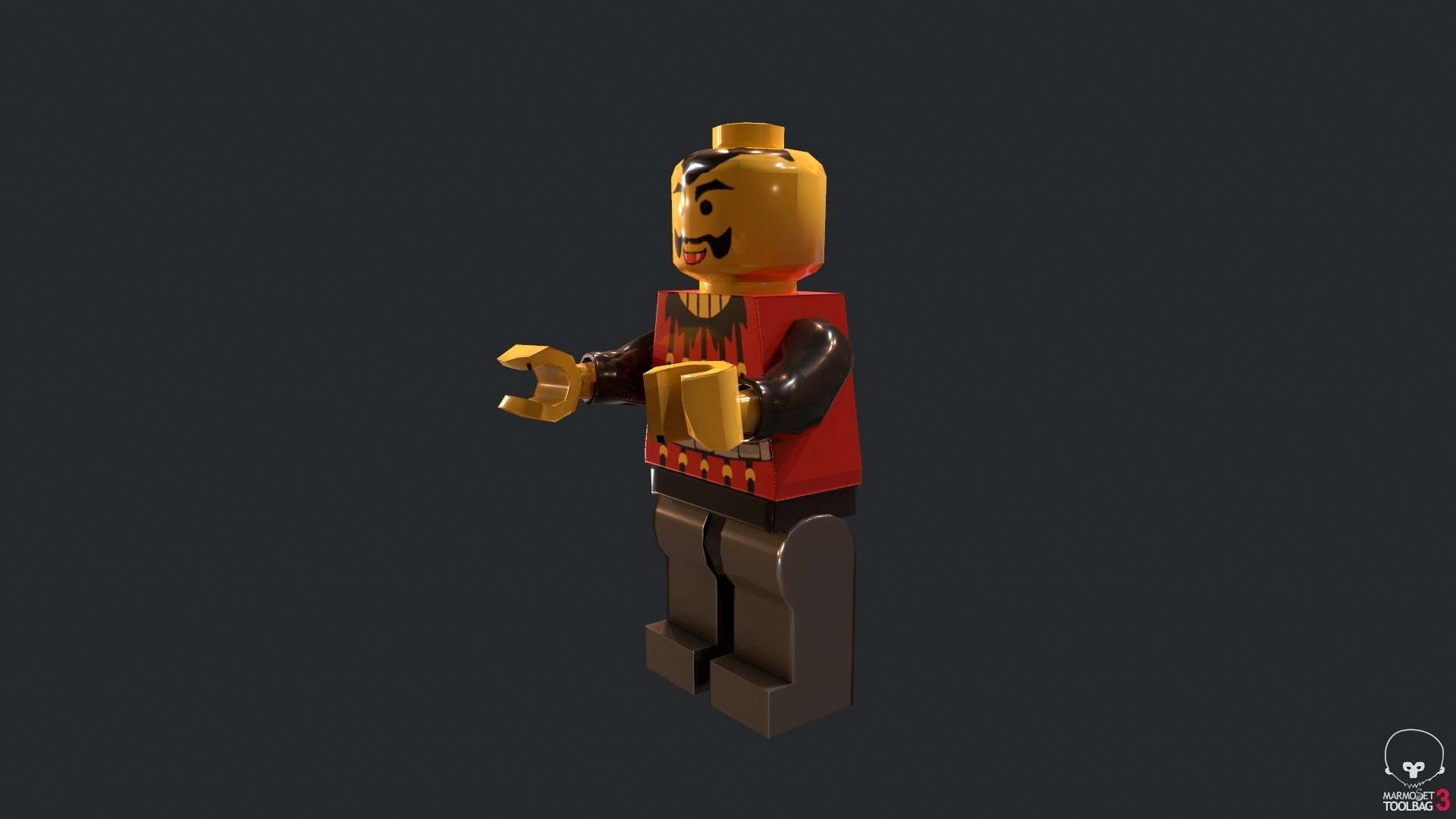 Lego Basil The Bat Lord Low-poly 3D model_13