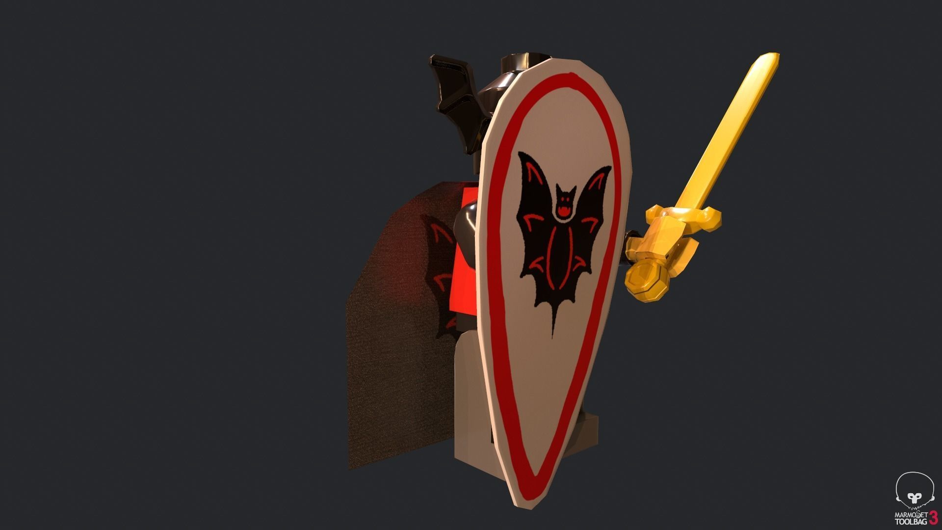 Lego Basil The Bat Lord Low-poly 3D model_7