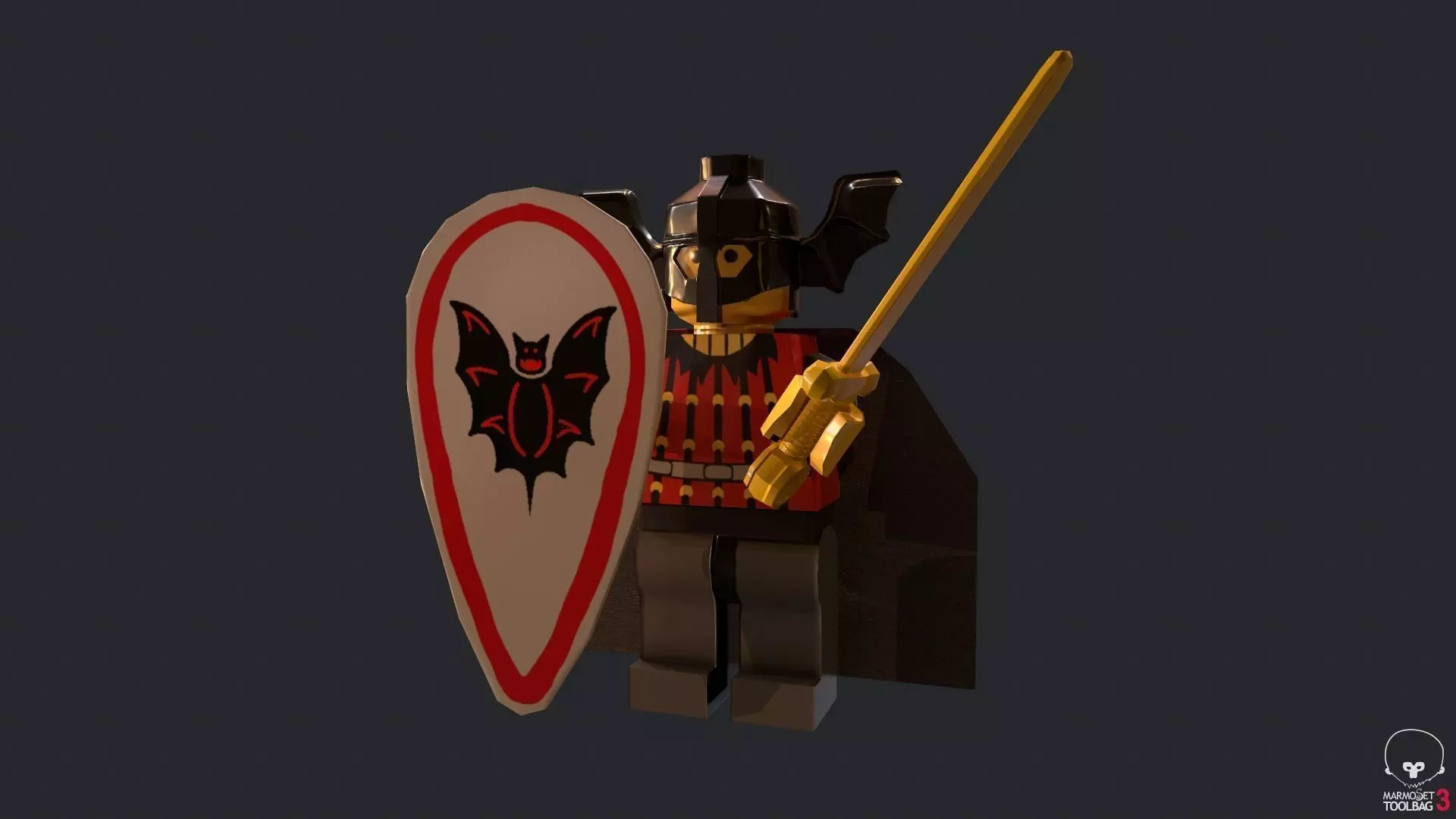 Lego Basil The Bat Lord Low-poly 3D model_0